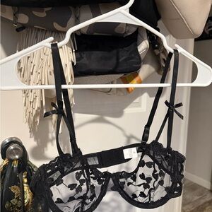 Elegant Black Lace Bra